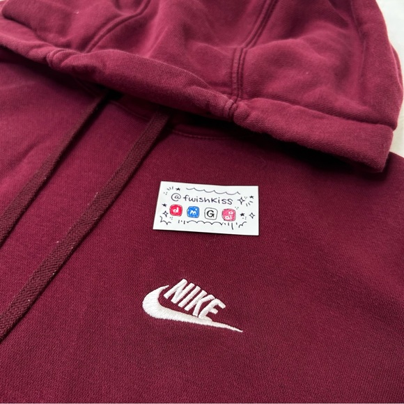 Nike Maroon Pullover Hoodie - Picture 2 of 6